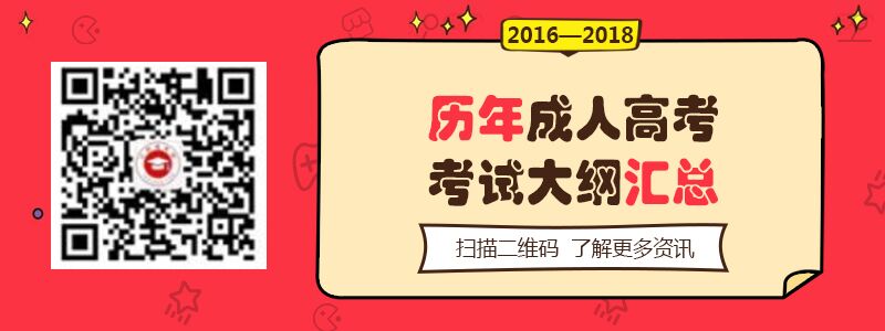 2018年成人高考各科目考试大纲汇总